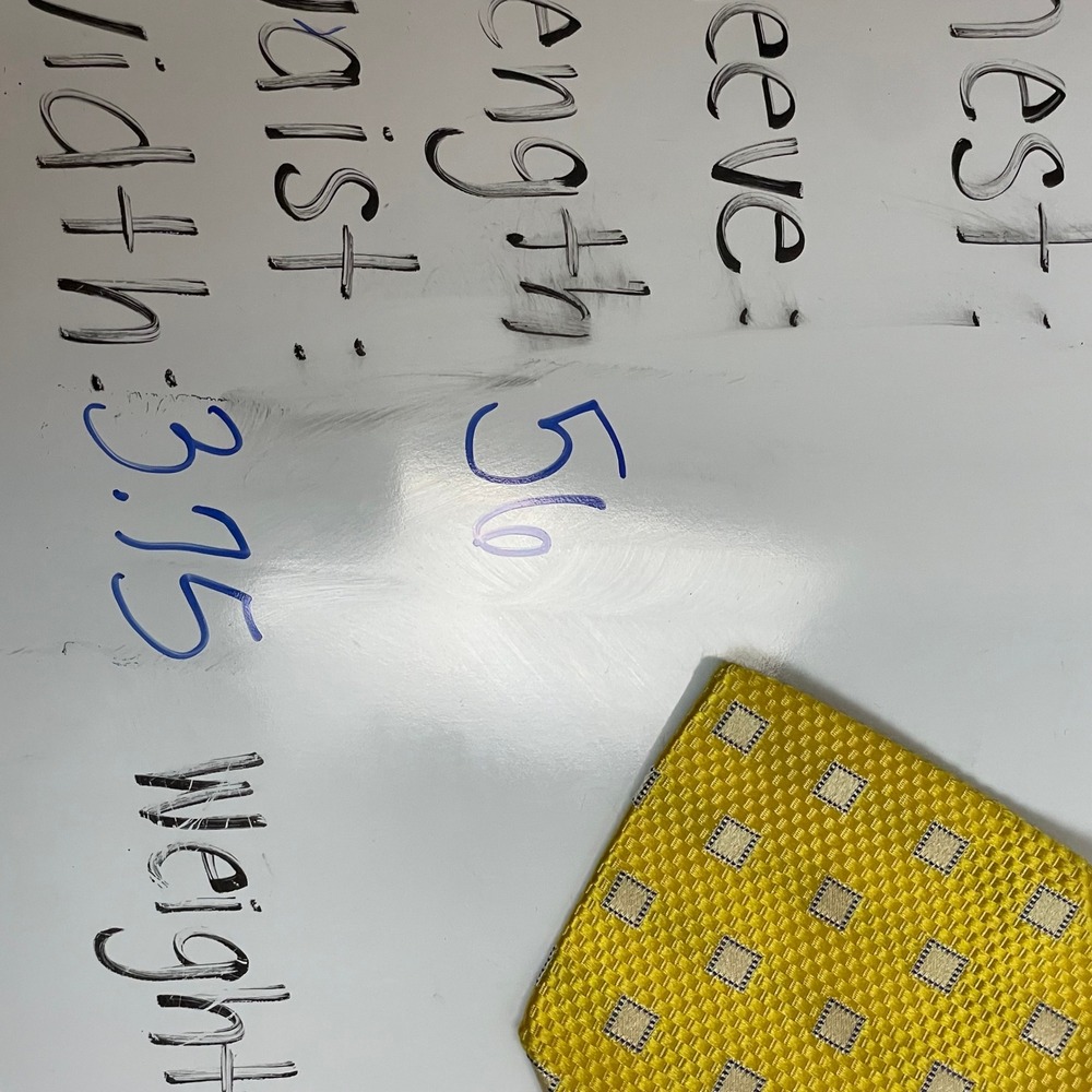 Chaps Ralph Lauren Yellow Square Pattern Silk Nec… - image 2